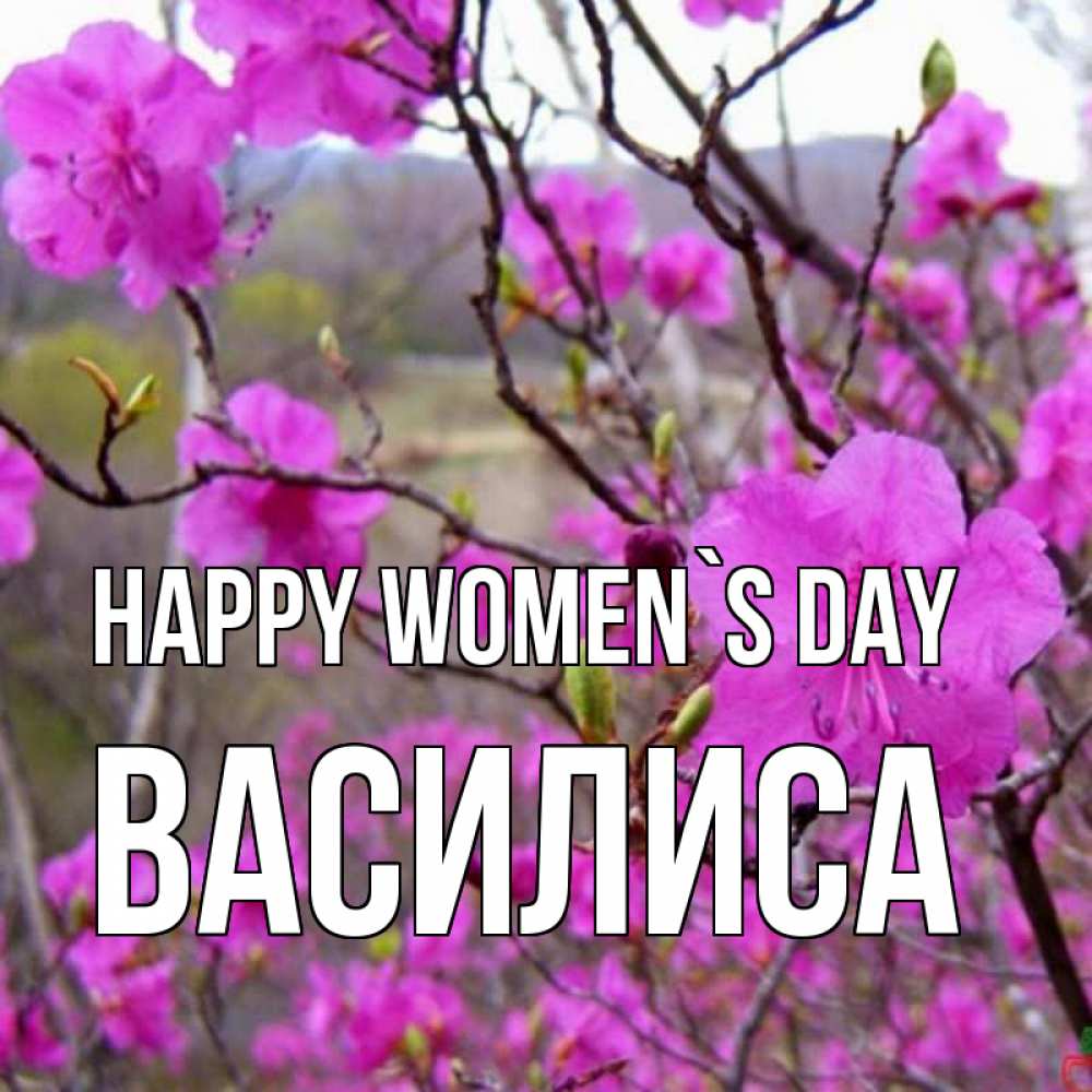 Greetings card с именем, Василиса happy women`s day международный женский день Greetings with text for free download 